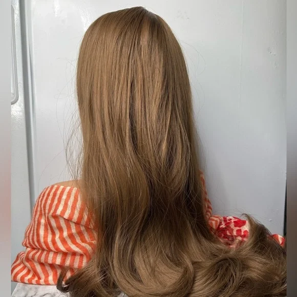 Dark Blonde Wavy Loose Long Hair Wig - Picture 3 of 9